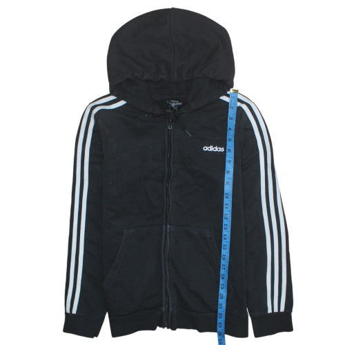 Adidas Mens Black Full Zip Hoodie L Lightweight Sportswear
