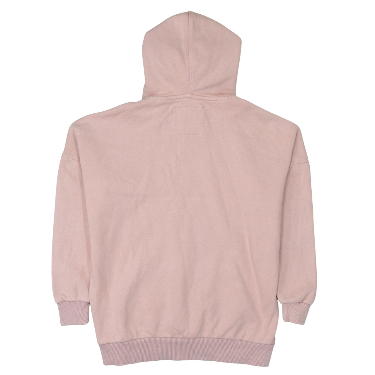 Superdry Womens Pink Pullover Hoodie Size S Rhinestone Logo Cotton Blend