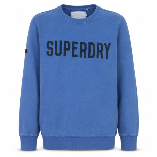 Superdry Men's Blue Crew Neck Graphic Sweatshirt Size M