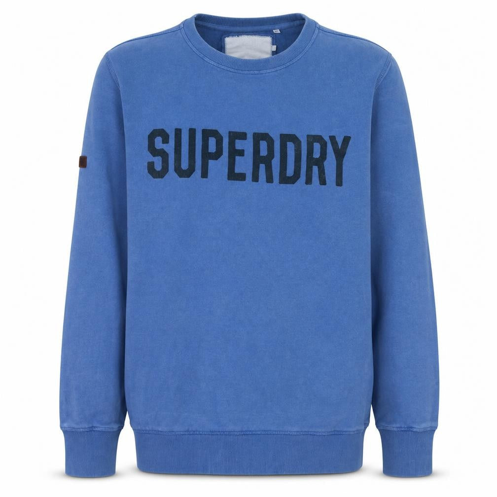Superdry Men's Blue Crew Neck Graphic Sweatshirt Size M