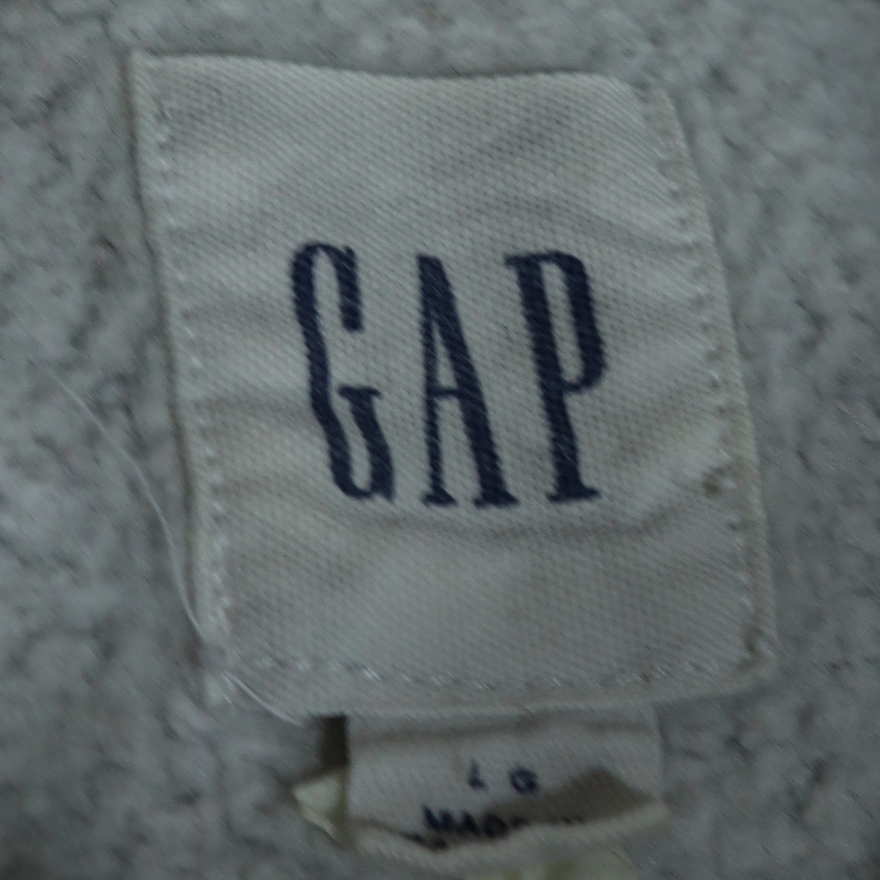 GAP Men’s Grey Pullover Hoodie L Logo Fleece Sweatshirt