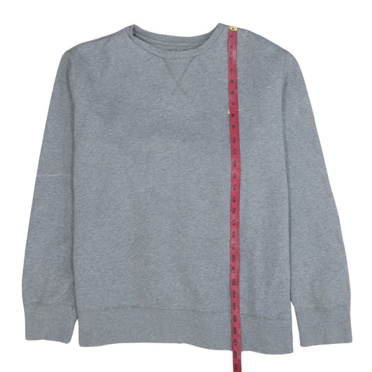 Nike Men's Grey Fleece Pullover Sweatshirt L Crew Neck Sportswear