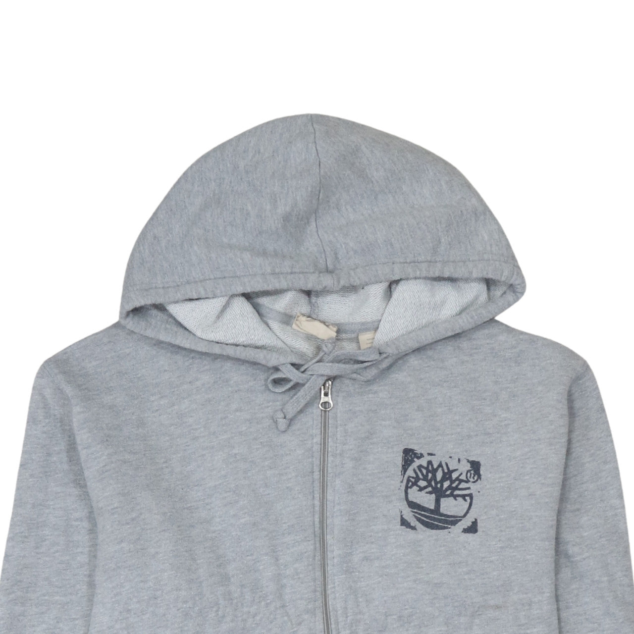 Timberland Men's Grey Full Zip Hoodie S Outdoor Logo Sweatshirt