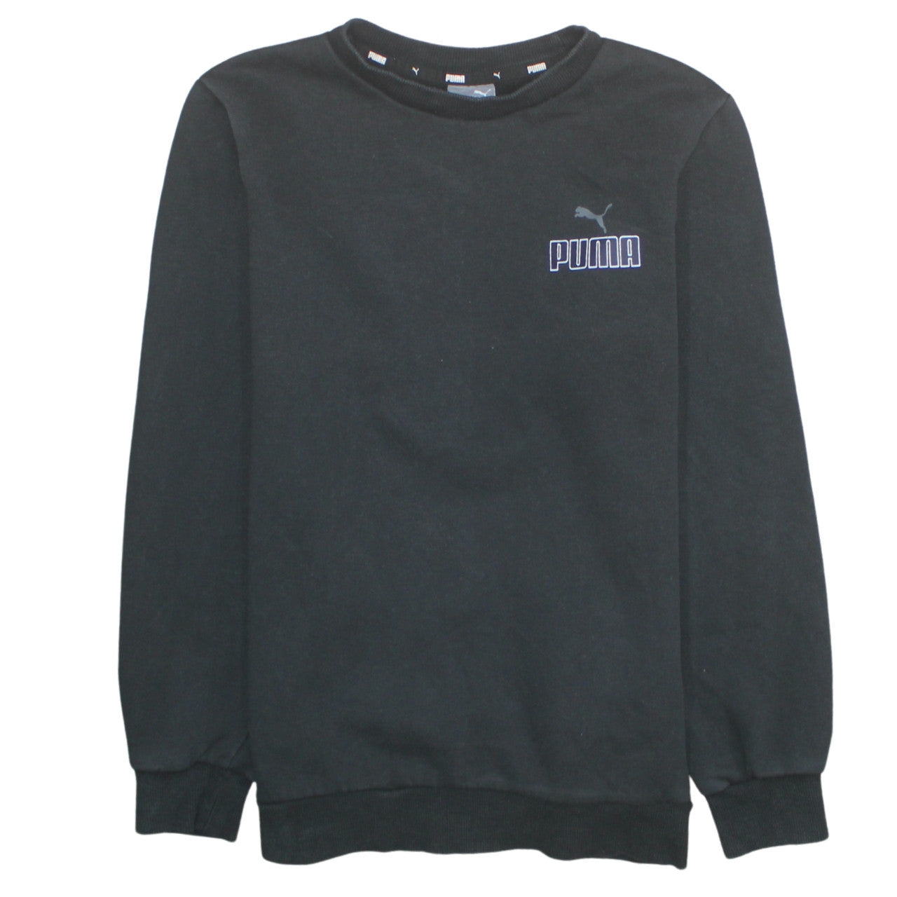 Puma Womens Black XS Crew Neck Pullover Sweatshirt