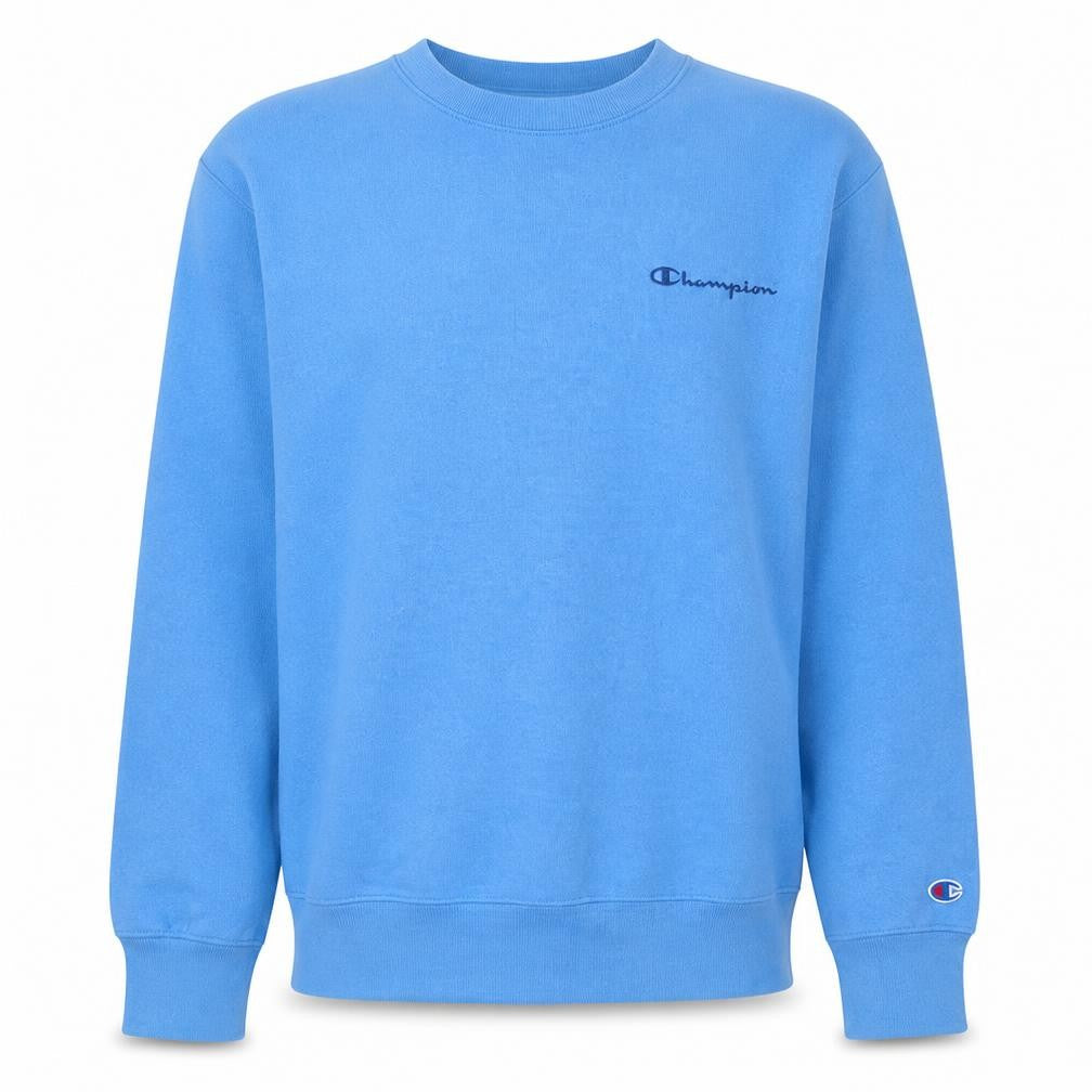 Champion Mens Blue Small Pullover Sweatshirt Crew Neck Fleece Logo