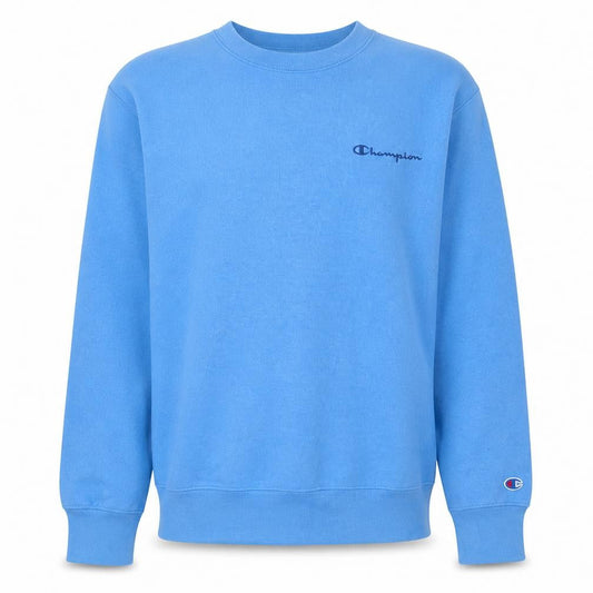 Champion Mens Blue Small Pullover Sweatshirt Crew Neck Fleece Logo