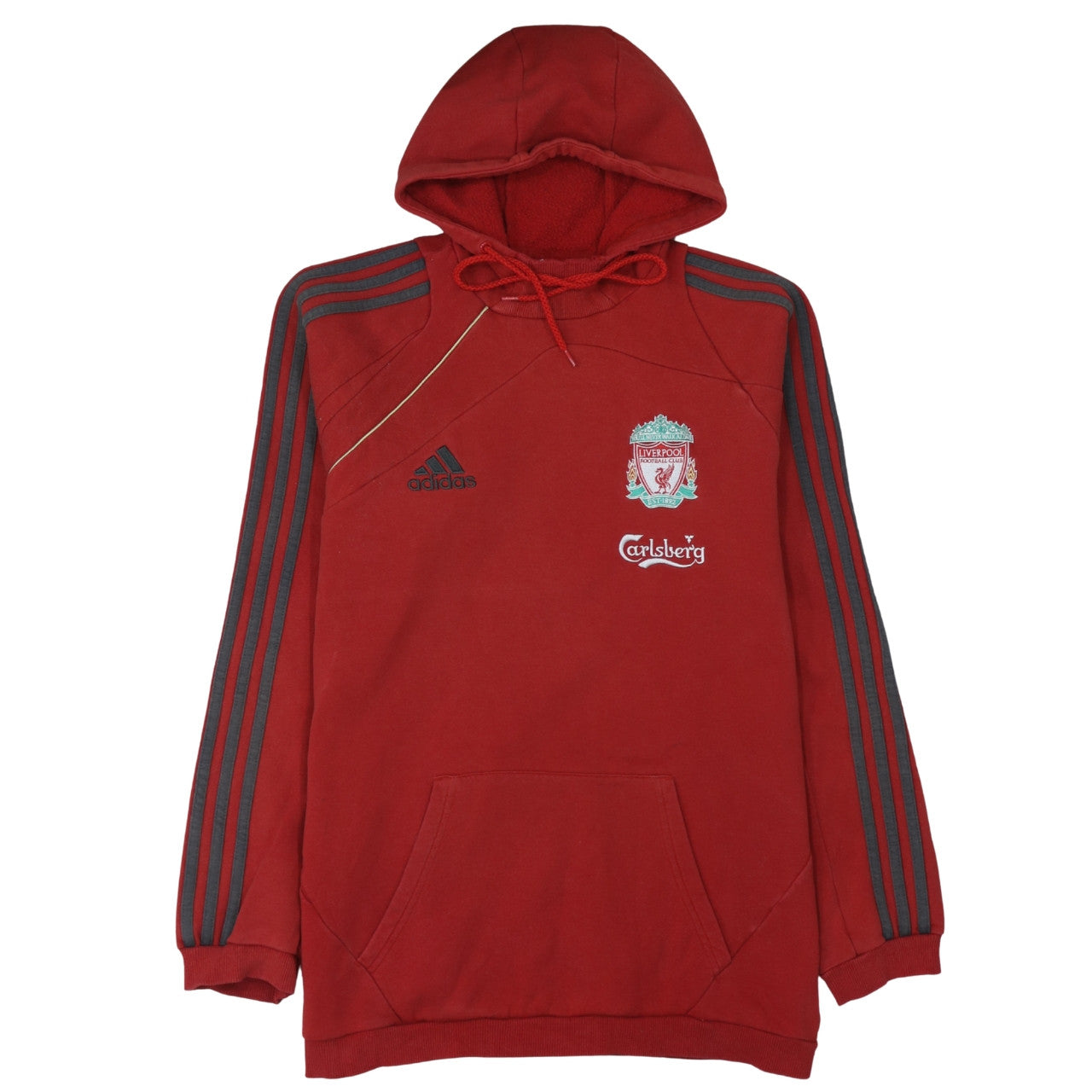Adidas Men’s Red Liverpool FC Pullover Hoodie M Vintage Sportswear