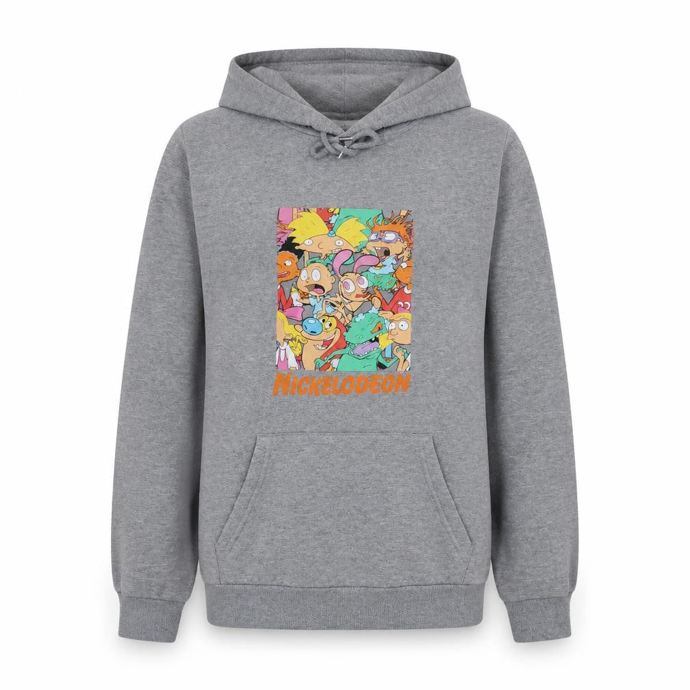 Primark Nickelodeon Grey Hoodie L Women Cartoon Pullover Sweatshirt