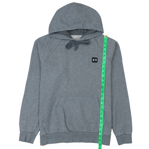 Under Armour Men's Grey Hoodie Medium Pullover Loose Fit Fleece