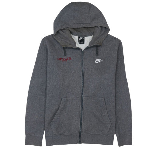 Nike Men's Grey Full Zip Hooded Sweatshirt XL Santa Clara Logo