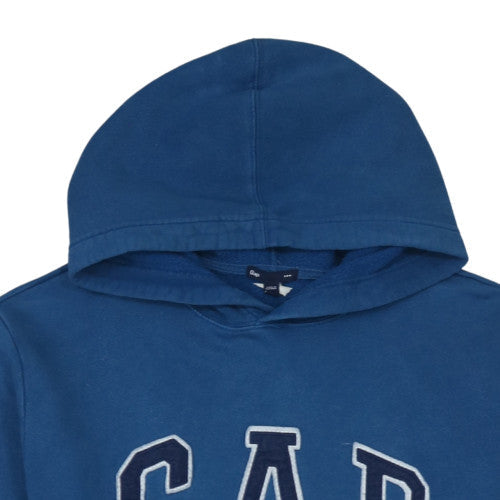 GAP Men’s Blue Pullover Hoodie L Classic Logo Fleece Sweatshirt