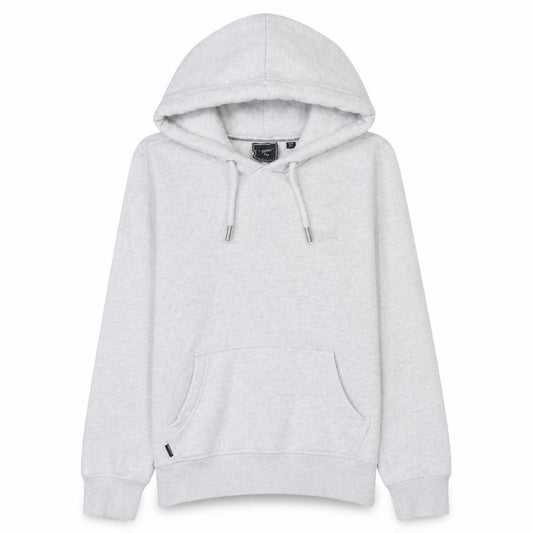 Superdry Womens Grey Hoodie UK 10 Pullover Hooded Sweatshirt
