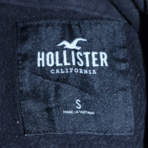 Hollister Womens Black Small Pullover Hoodie With Logo Print