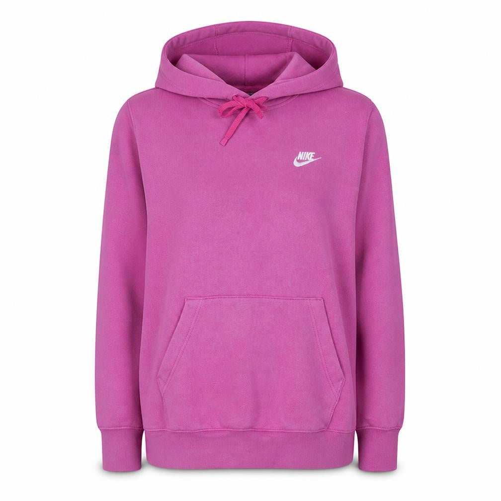 Nike Women Pink Pullover Hoodie Medium Fleece Casual Sweatshirt