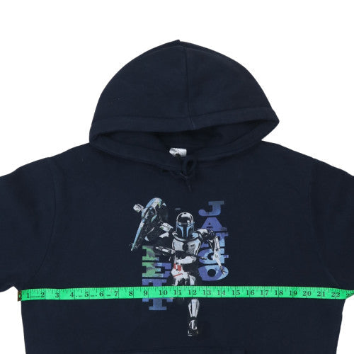 Disney Men’s Blue Graphic Pullover Hoodie - Size M - Regular Fit