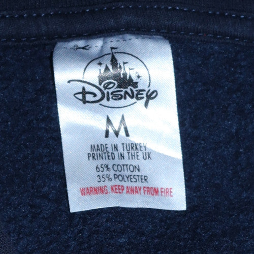 Disney Men’s Blue Graphic Pullover Hoodie - Size M - Regular Fit