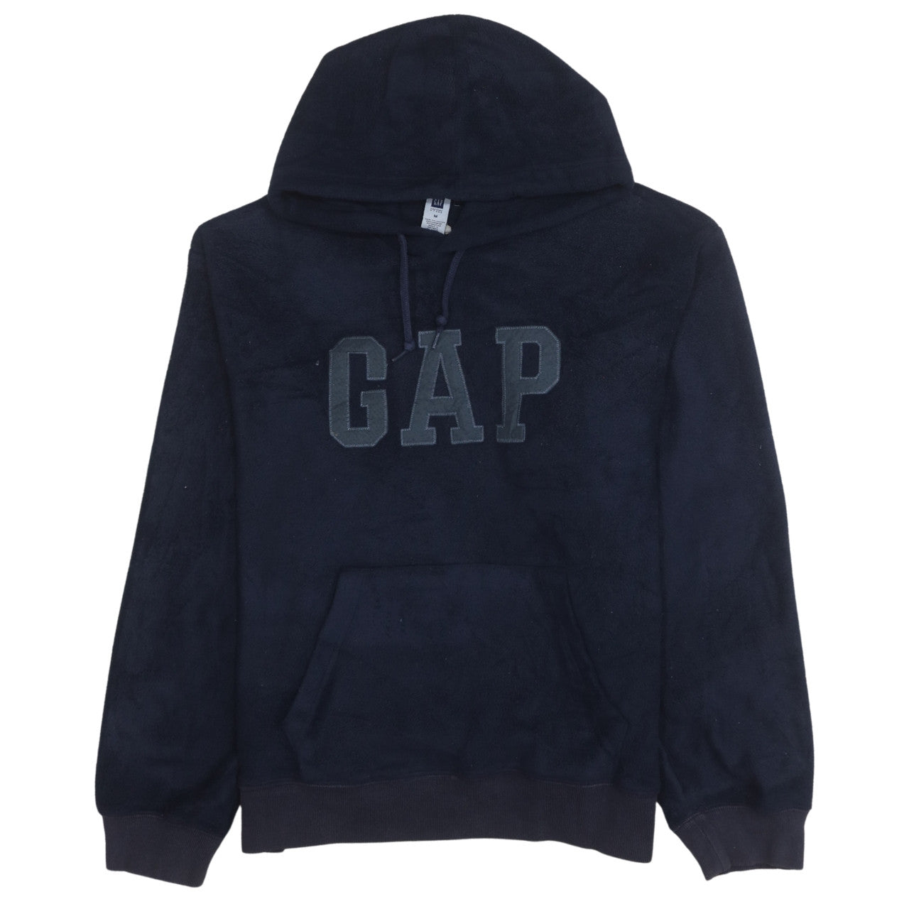 GAP Men Blue Fleece Pullover Hoodie M Logo Sweatshirt