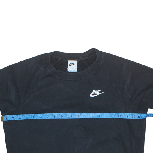 Nike Women Black Small Crew Neck Pullover Sweatshirt