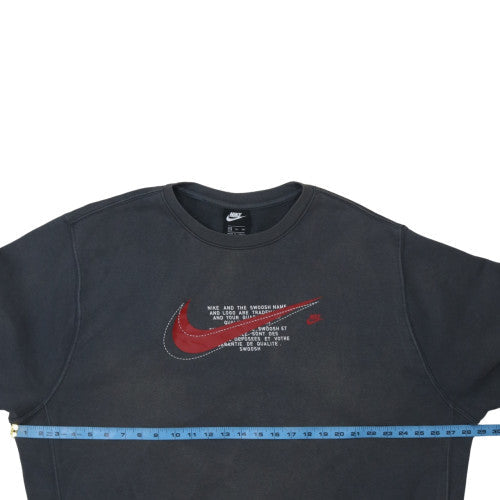 Nike Men's Black 2XL Pullover Crew Neck Fleece Sweatshirt