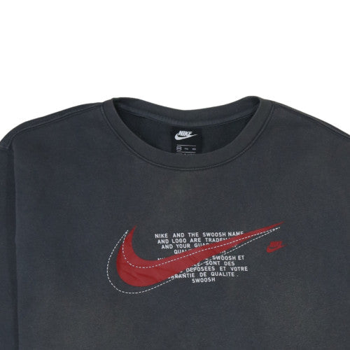 Nike Men's Black 2XL Pullover Crew Neck Fleece Sweatshirt