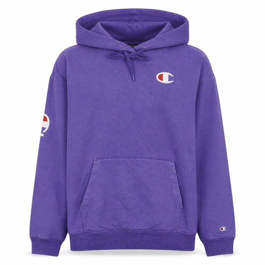 Champion Womens Purple Pullover Hoodie Large Cotton Casual
