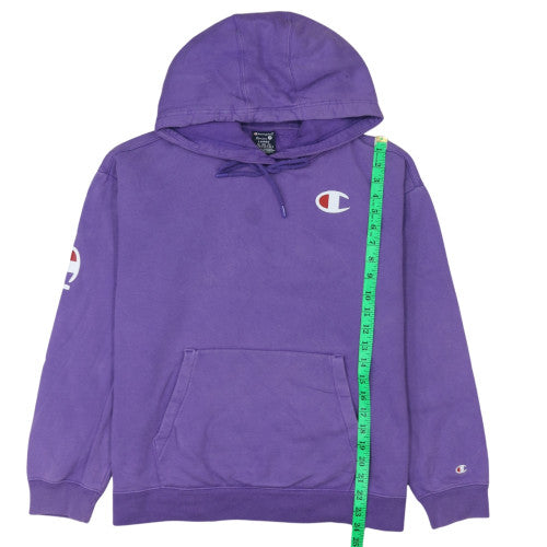 Champion Womens Purple Pullover Hoodie Large Cotton Casual