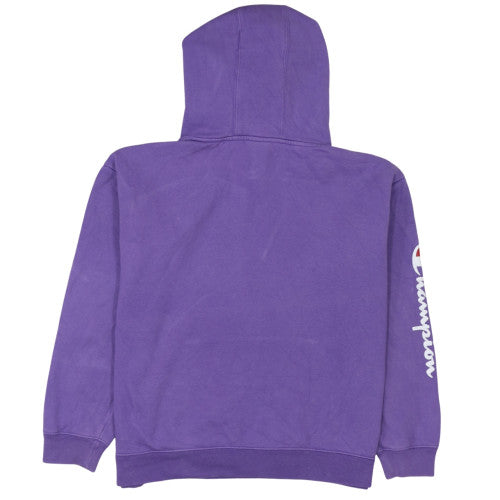 Champion Womens Purple Pullover Hoodie Large Cotton Casual