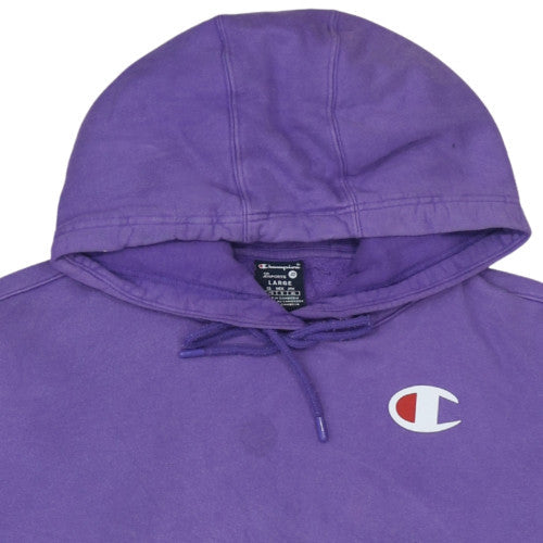 Champion Womens Purple Pullover Hoodie Large Cotton Casual