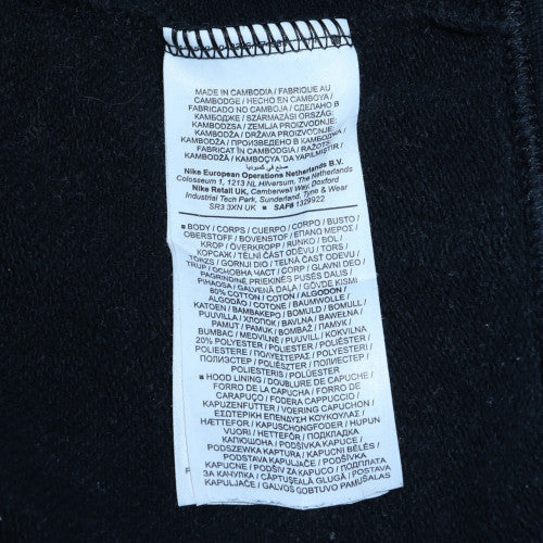 Nike Men's Black Pullover Hoodie Size M Fleece Sweatshirt