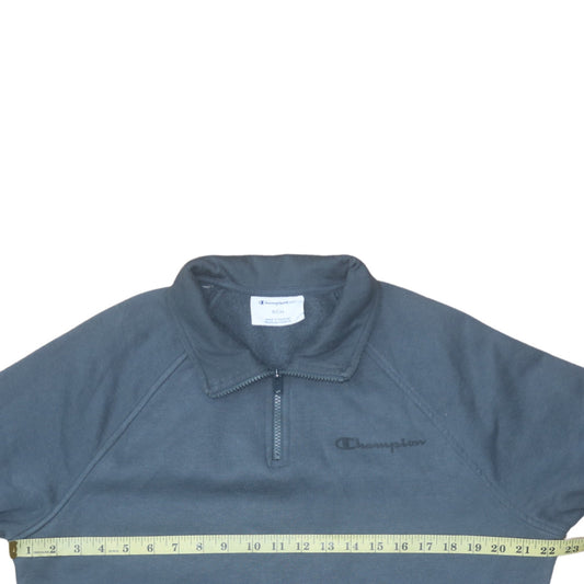 Champion Men's Blue 1/4 Zip Pullover Sweatshirt Size S
