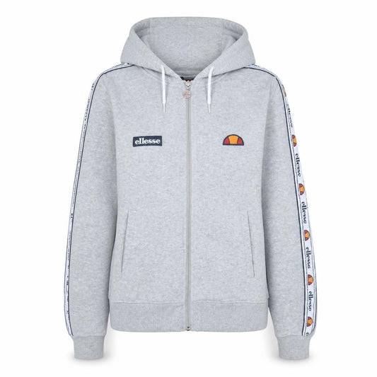 Ellesse Womens Grey Full Zip Hoodie UK 10 Cotton Blend