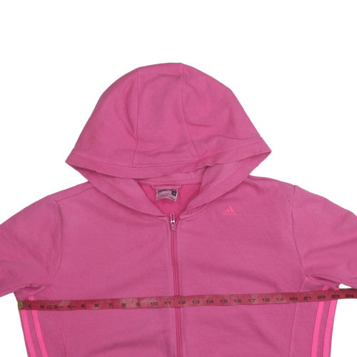 Adidas Womens Pink Full Zip Hoodie XL Sport Essentials Climalite