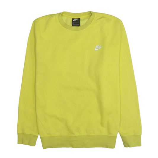 Nike Mens Yellow Crew Neck Pullover Sweatshirt Size L