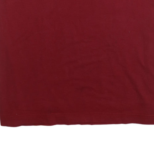 Reebok Mens Red Vintage Short Sleeve Crew Neck T-Shirt M