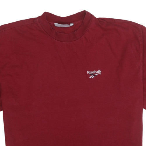 Reebok Mens Red Vintage Short Sleeve Crew Neck T-Shirt M