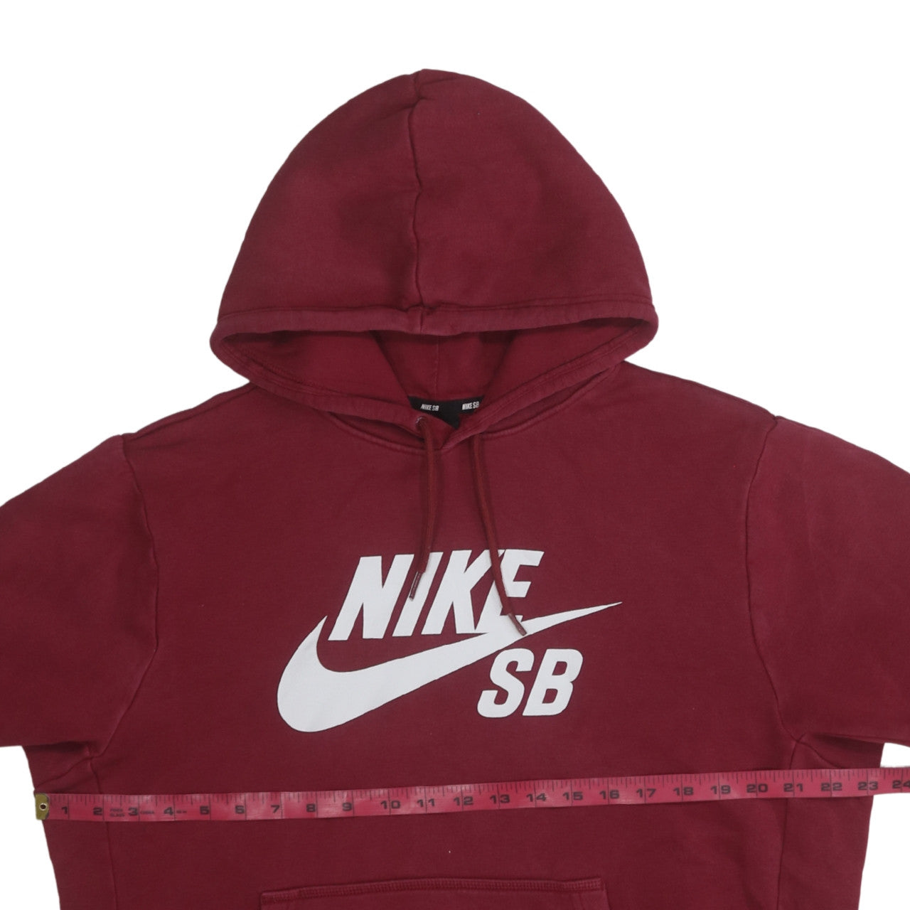 Nike SB Men's Red Pullover Hoodie Medium Fleece Skate Sweatshirt