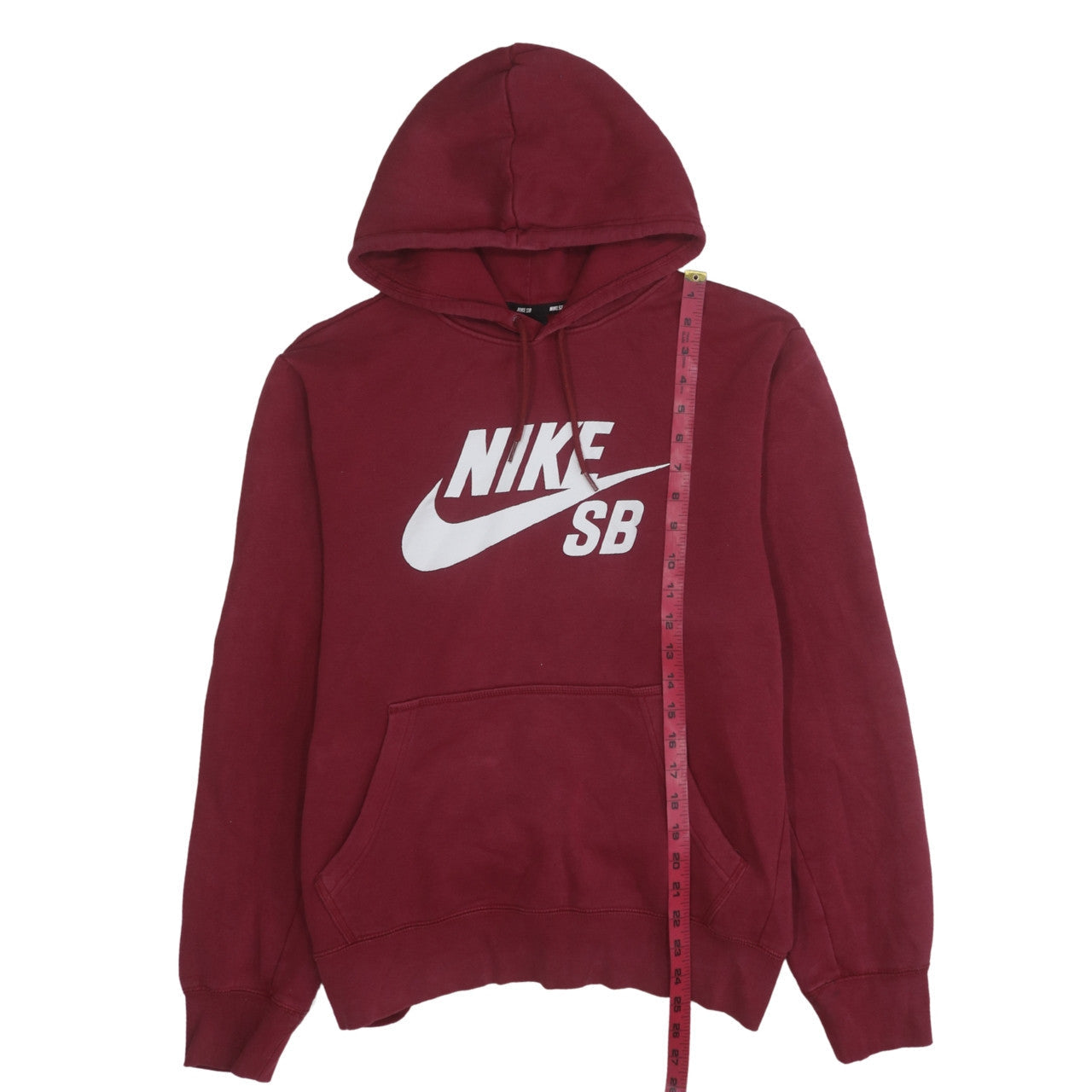 Nike SB Men's Red Pullover Hoodie Medium Fleece Skate Sweatshirt
