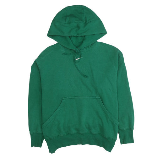 Nike Men's Green Small Pullover Hoodie with Logo and Kangaroo Pocket