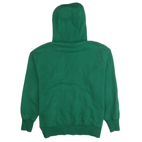 Nike Men's Green Small Pullover Hoodie with Logo and Kangaroo Pocket