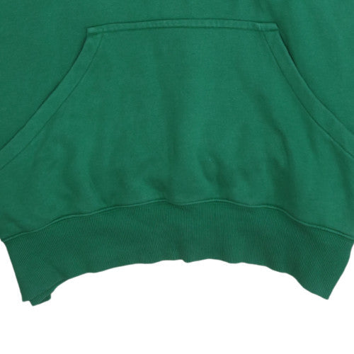Nike Men's Green Small Pullover Hoodie with Logo and Kangaroo Pocket