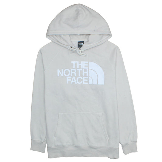 The North Face Womens Beige Large Pullover Hoodie Cotton Blend