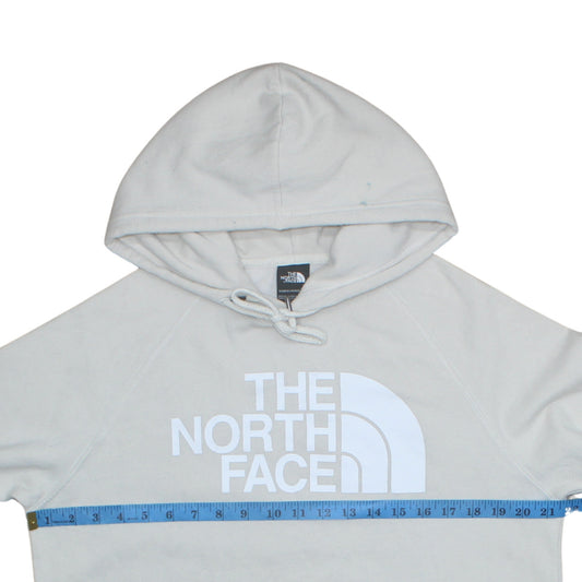 The North Face Womens Beige Large Pullover Hoodie Cotton Blend
