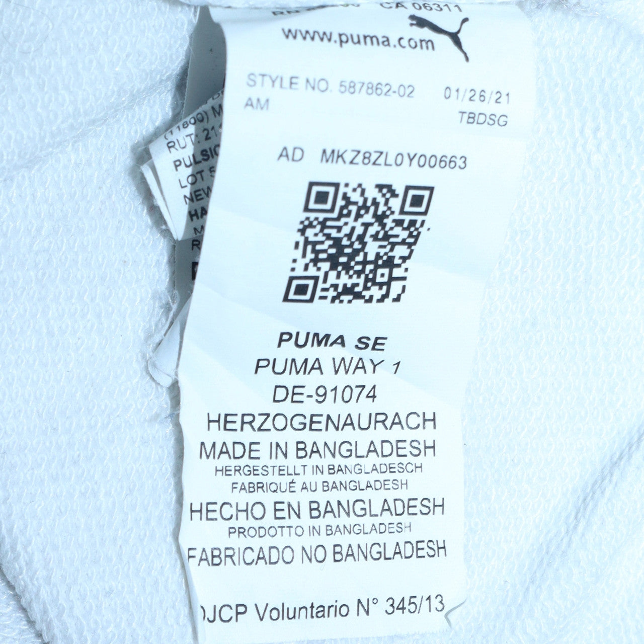 Puma Womens White Crew Neck Sweatshirt Medium Logo Print Pullover