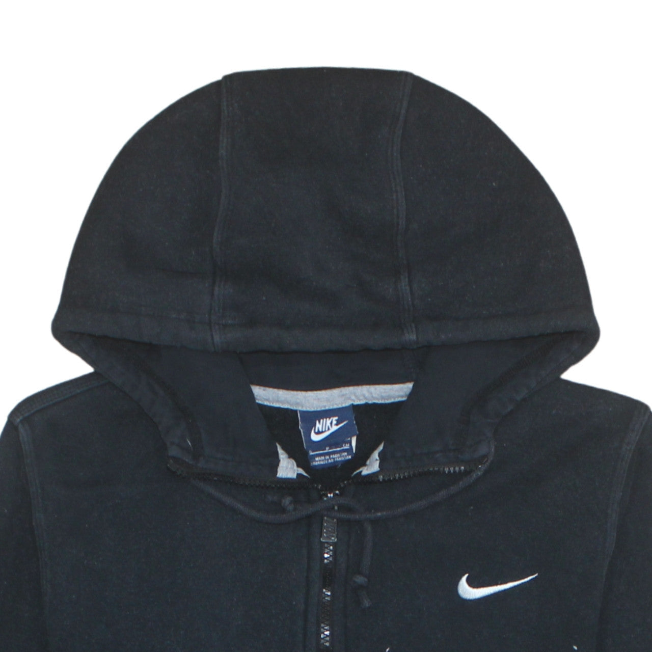 Nike Men's Black Full Zip Hoodie S Cotton Blend Fleece