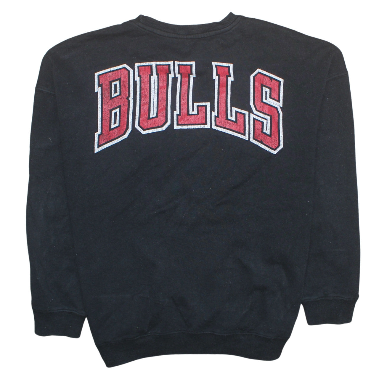 Gildan Men's Black Chicago Bulls Logo Pullover Sweatshirt L