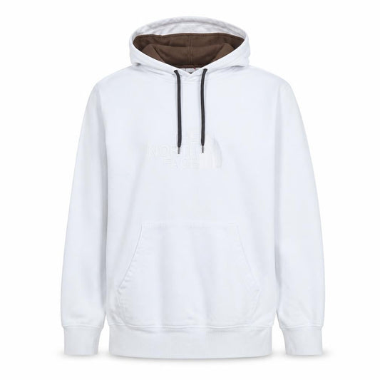 The North Face Men's White XL Pullover Hoodie with Logo Detail