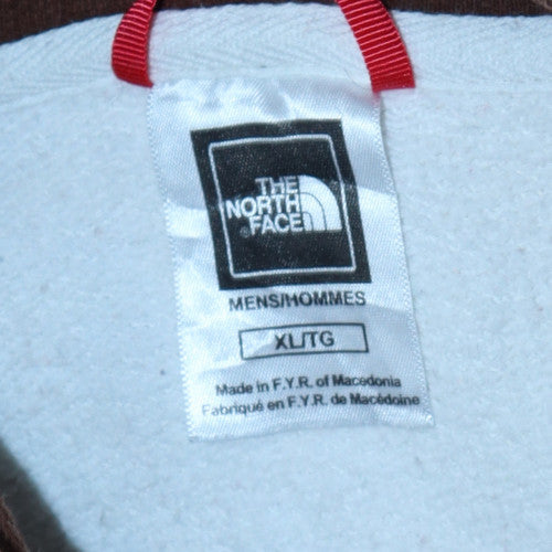 The North Face Men's White XL Pullover Hoodie with Logo Detail
