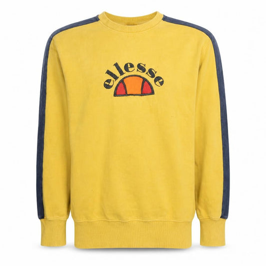 Ellesse Mens Yellow Crew Neck Pullover Sweatshirt Size S