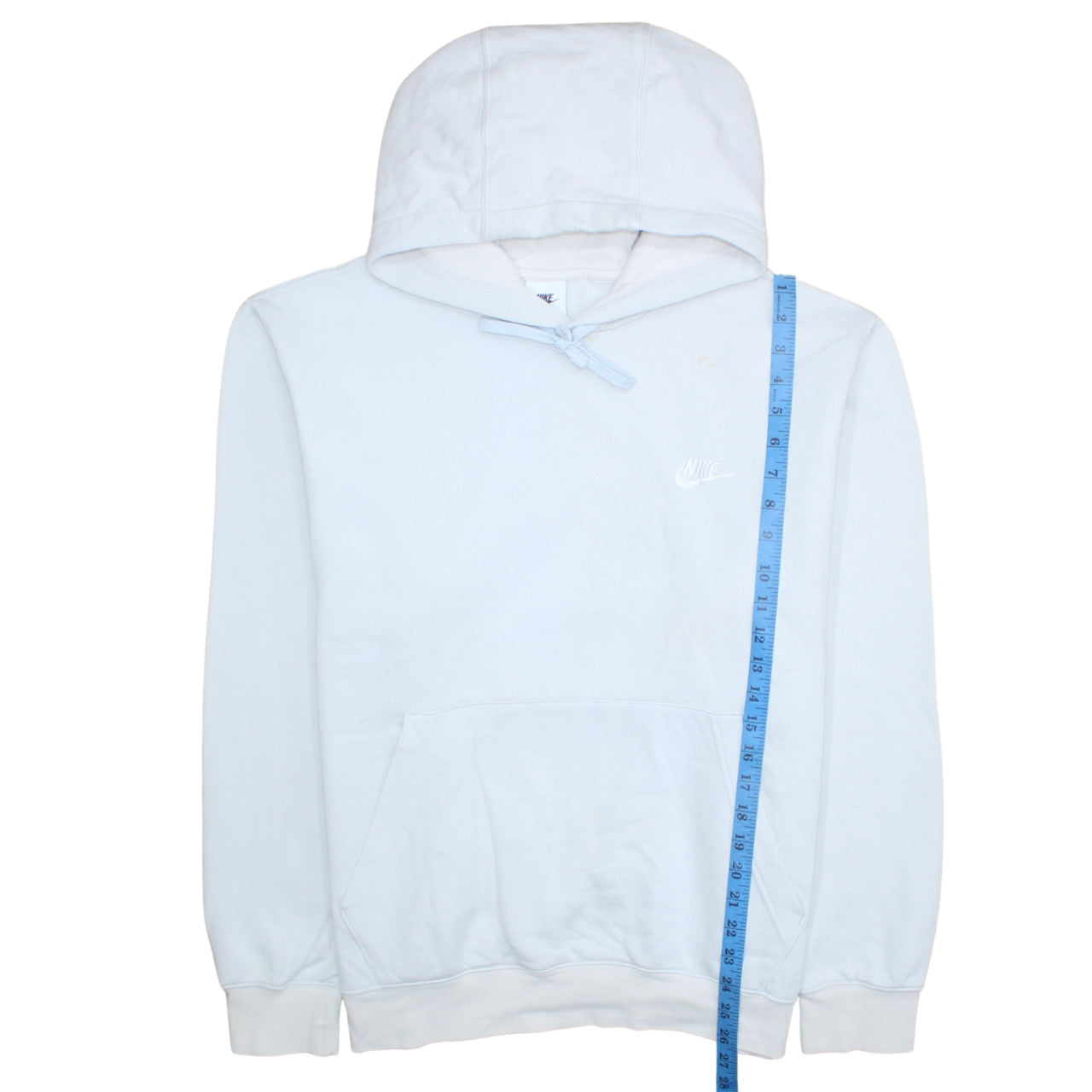 Nike Men's White Pullover Hoodie Size L Fleece Sweatshirt