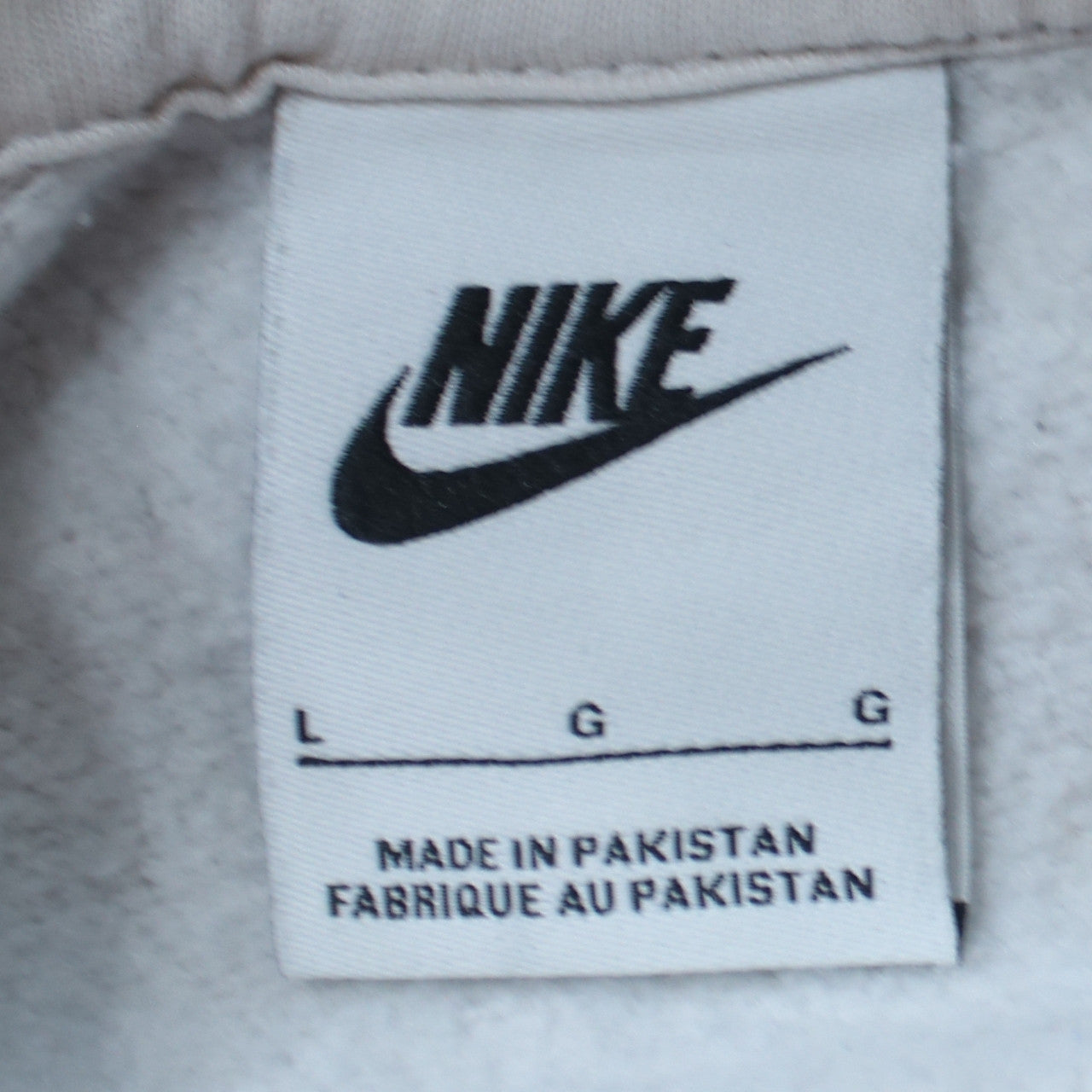Nike Men's White Pullover Hoodie Size L Fleece Sweatshirt